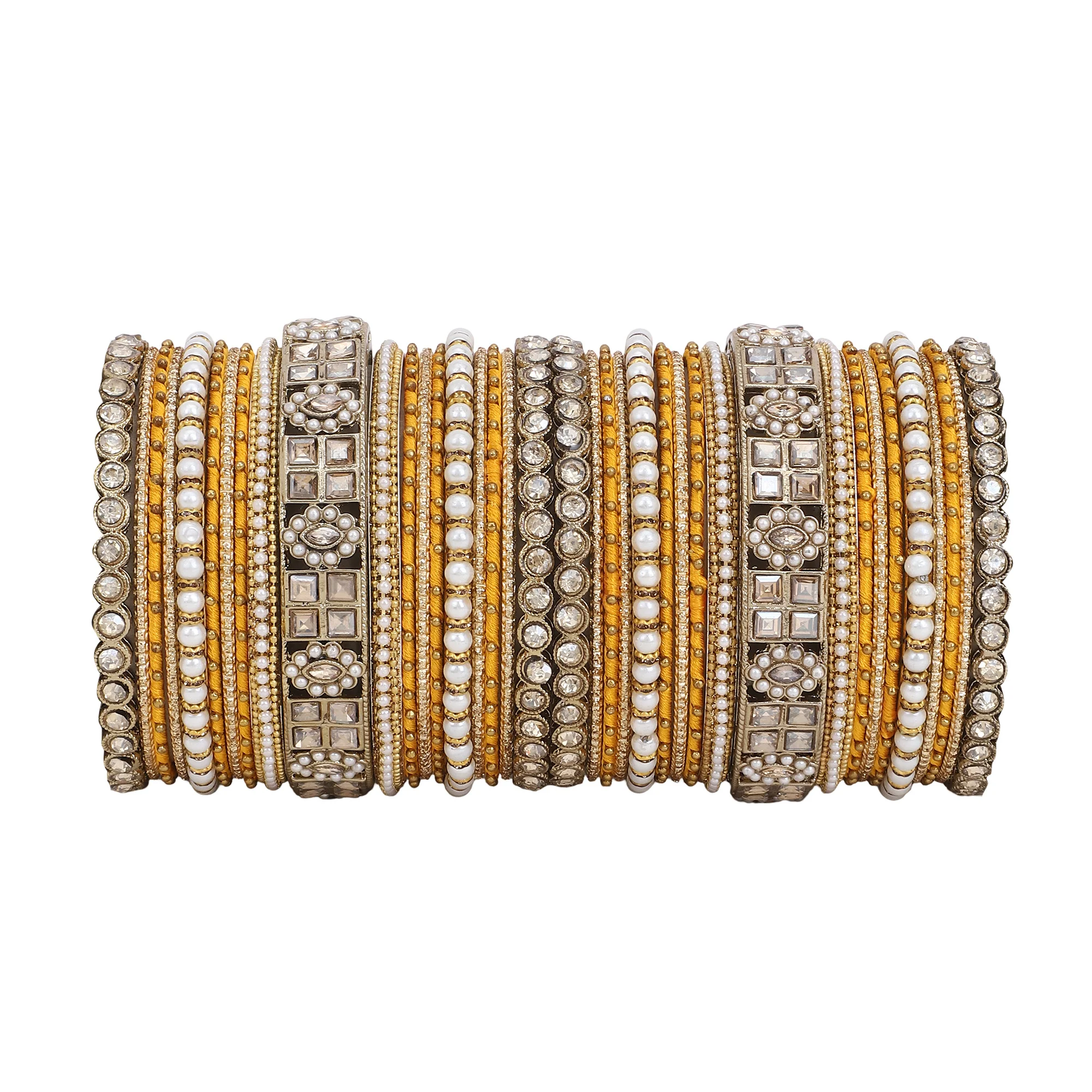 Rich Texture bangle set with Silk thread Bangles by Leshya - Image 20