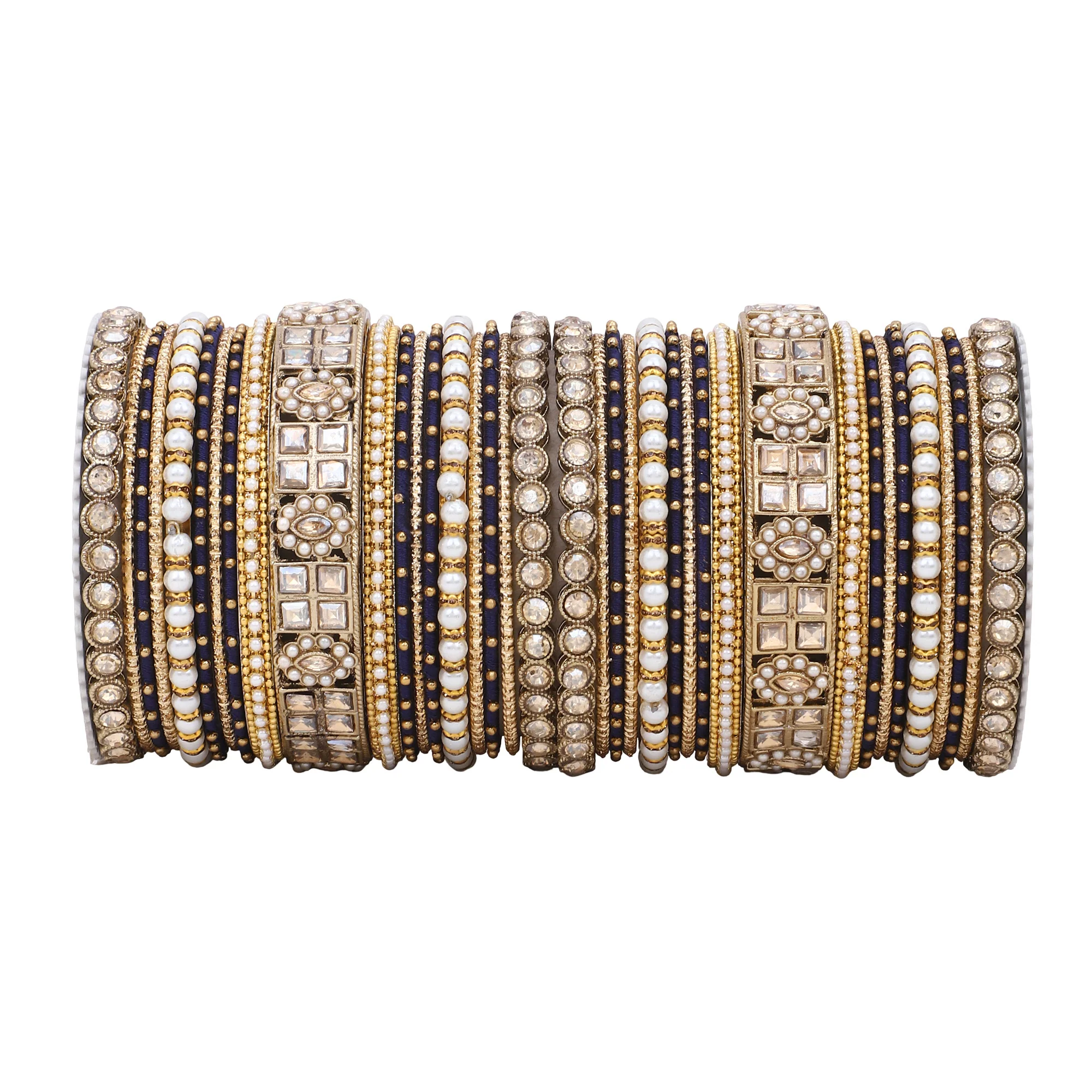 Rich Texture bangle set with Silk thread Bangles by Leshya - Image 24