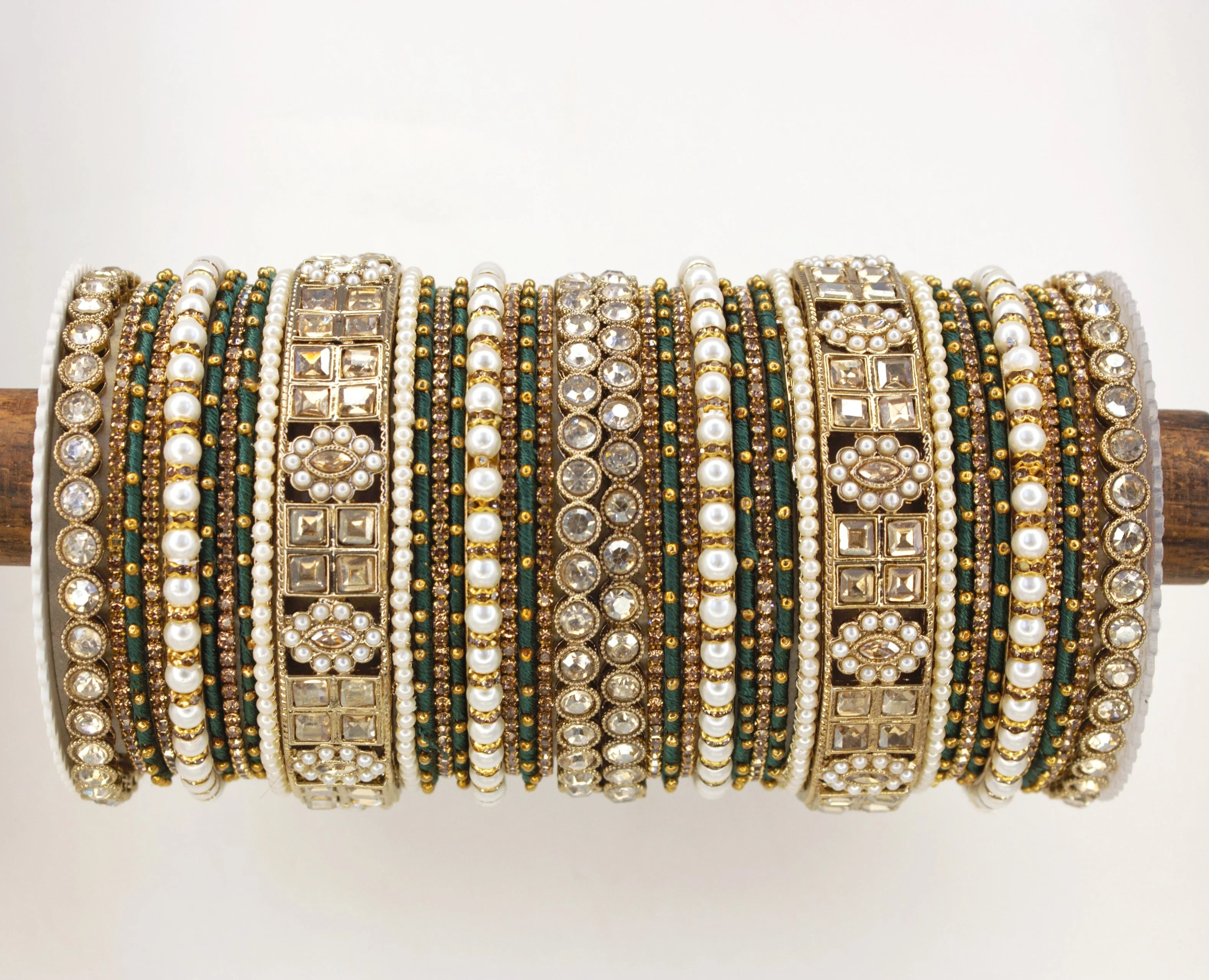 Rich Texture bangle set with Silk thread Bangles by Leshya - Image 9
