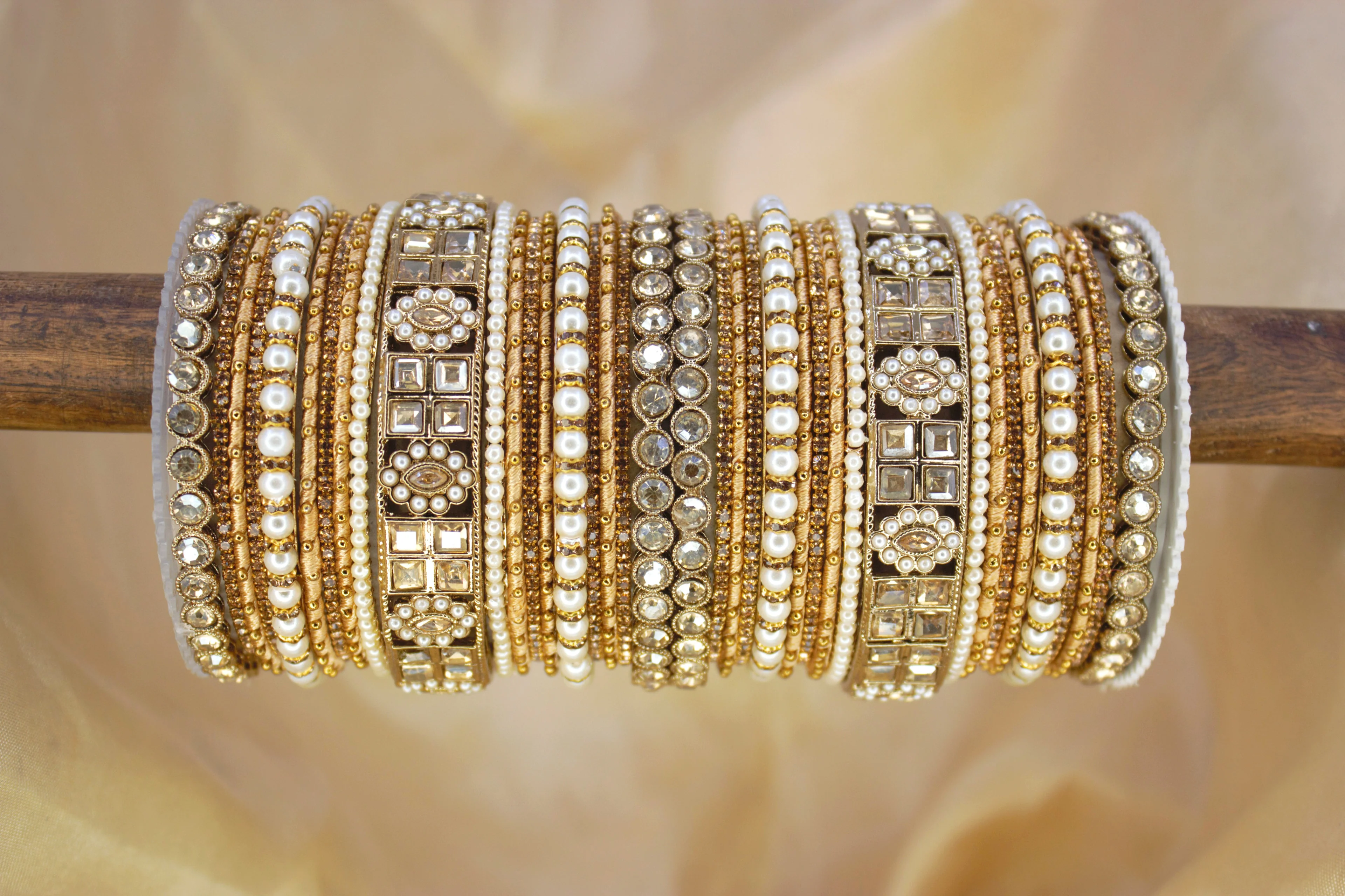 Rich Texture bangle set with Silk thread Bangles by Leshya - Image 5