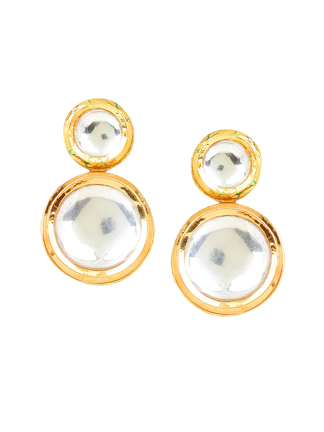 Round Necklace and Earring Kundan Set for Women by Leshya - Image 4