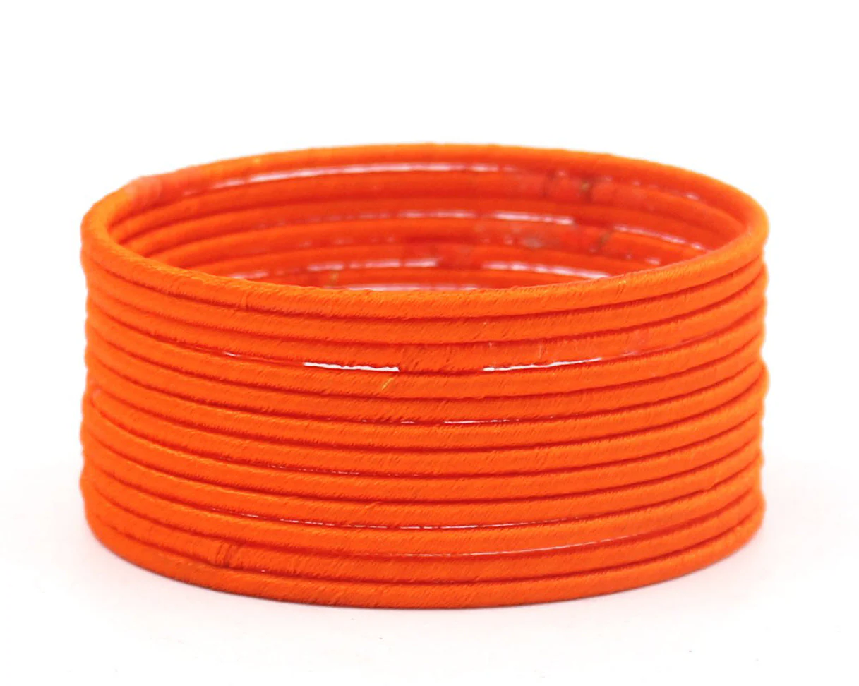 Set of 12 Plain Thread Bangles by Leshya - Image 13