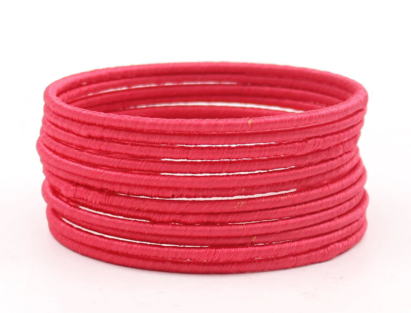 Set of 12 Plain Thread Bangles by Leshya - Image 3