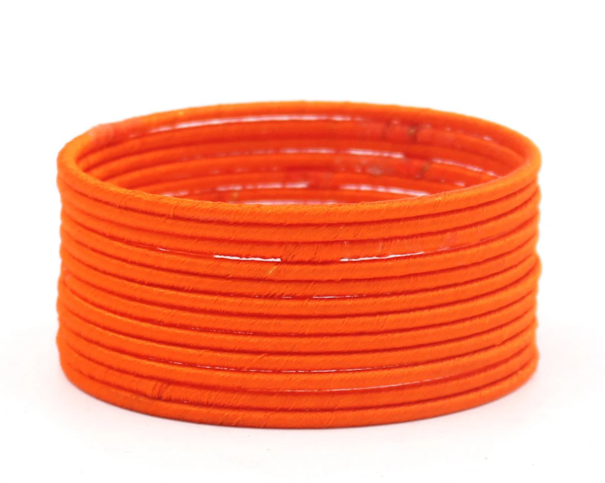 Set of 12 Plain Thread Bangles by Leshya - Image 11