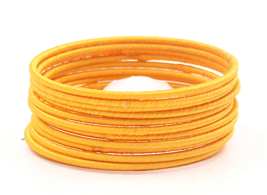 Set of 12 Plain Thread Bangles by Leshya - Image 18