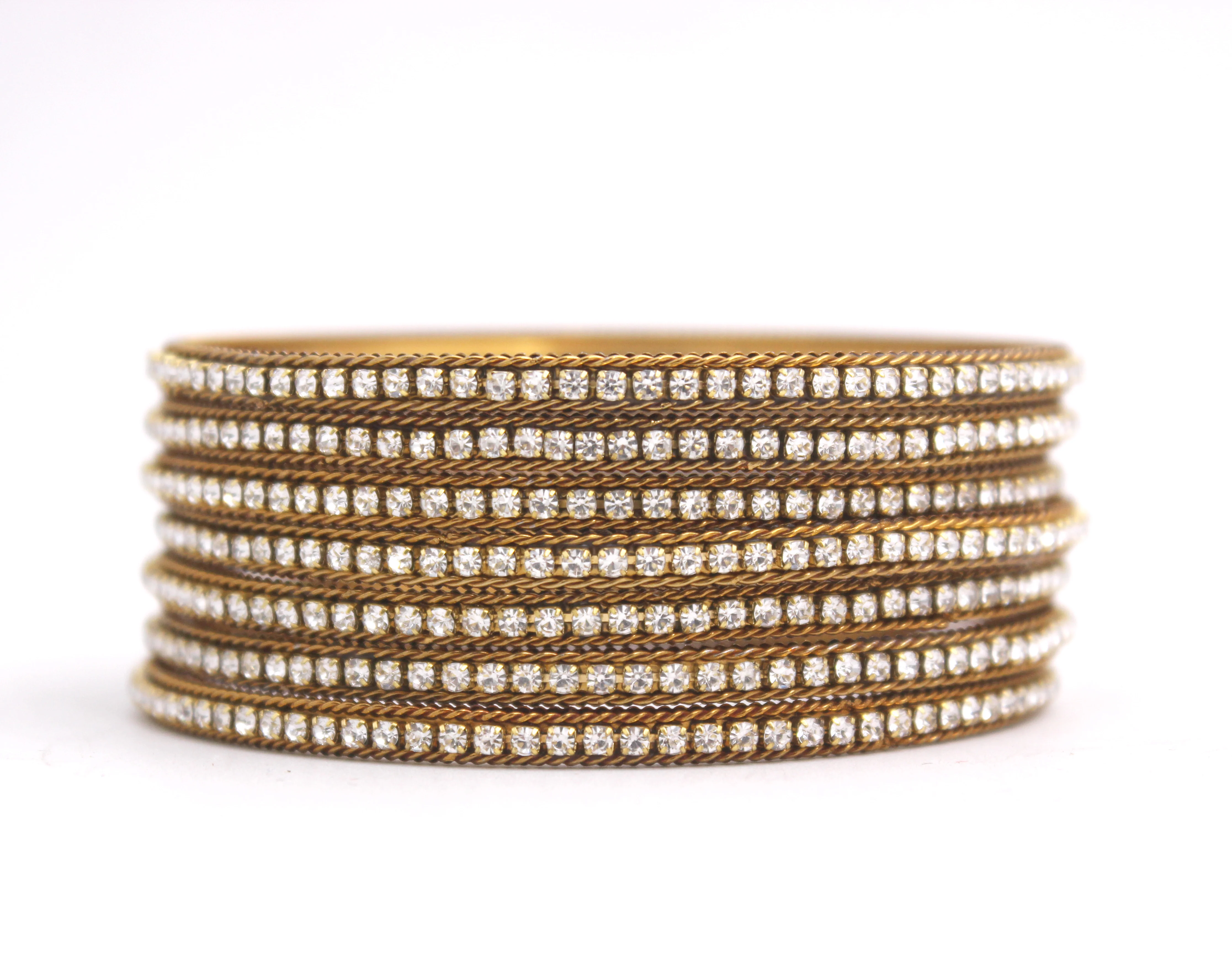 Set of 8 Running Stone Bangles by Leshya - Image 2