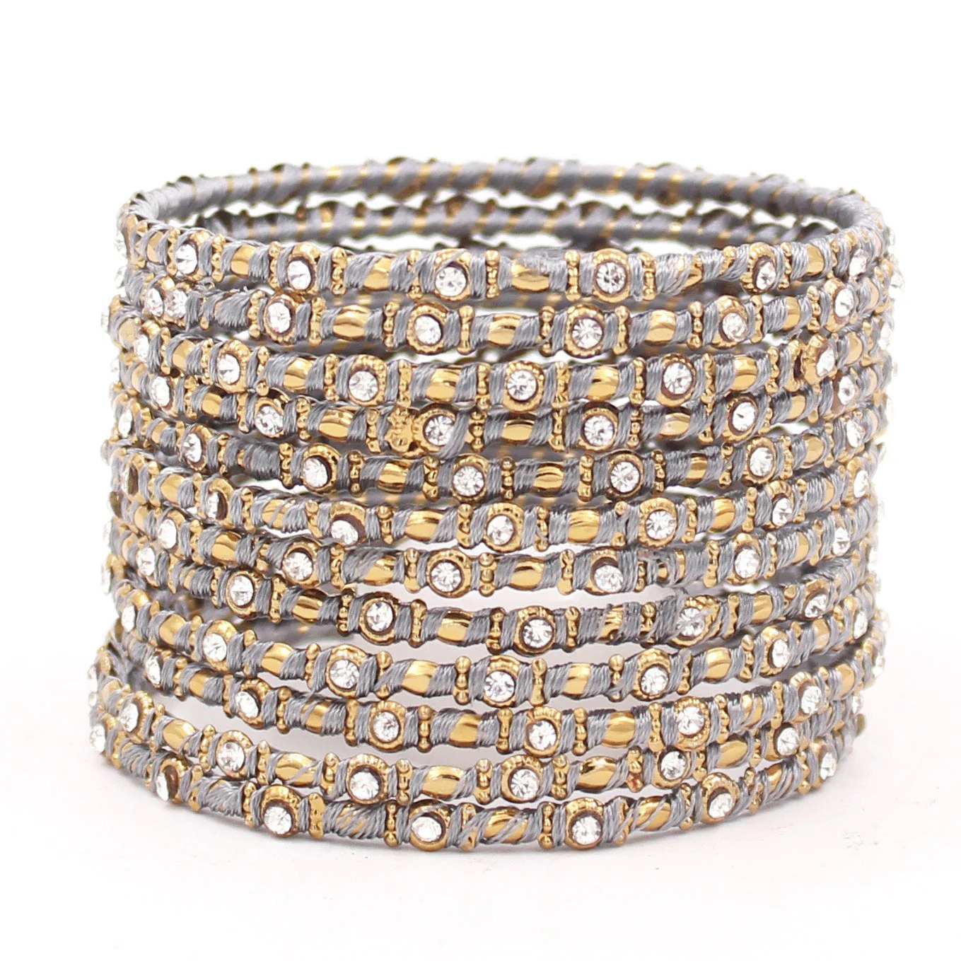 Set of 12 Thread Bangles with Stone by Leshya - Image 10