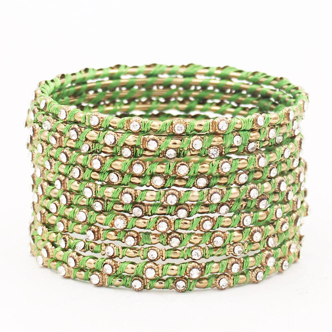 Set of 12 Thread Bangles with Stone by Leshya - Image 11