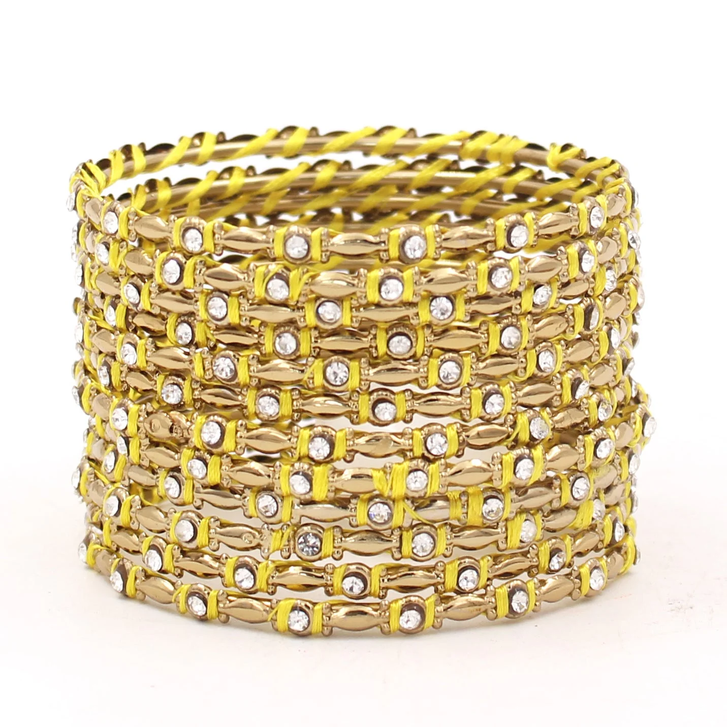 Set of 12 Thread Bangles with Stone by Leshya - Image 15