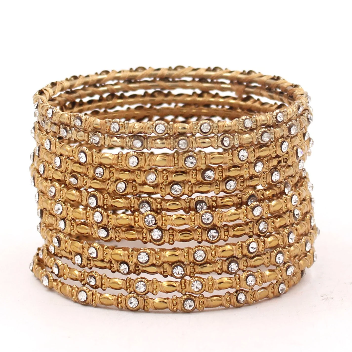 Set of 12 Thread Bangles with Stone by Leshya - Image 8