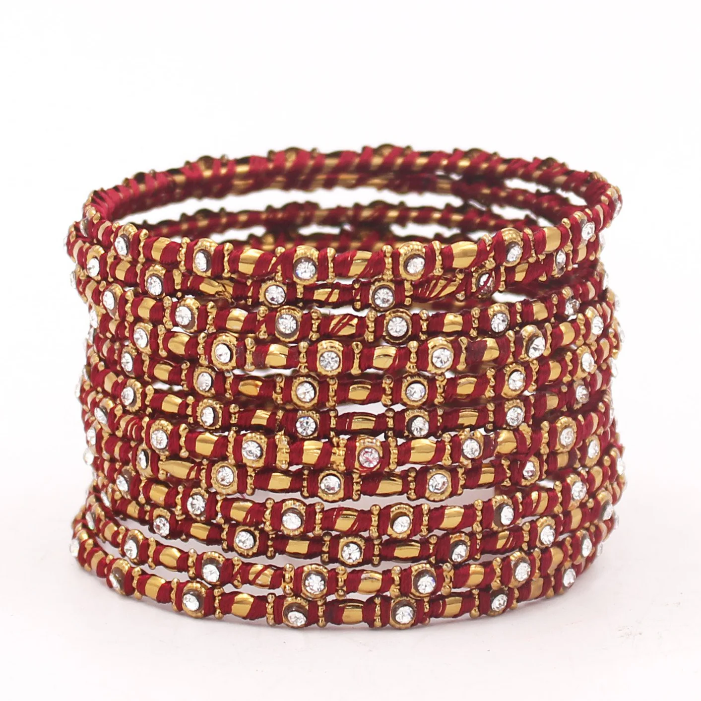 Set of 12 Thread Bangles with Stone by Leshya - Image 10