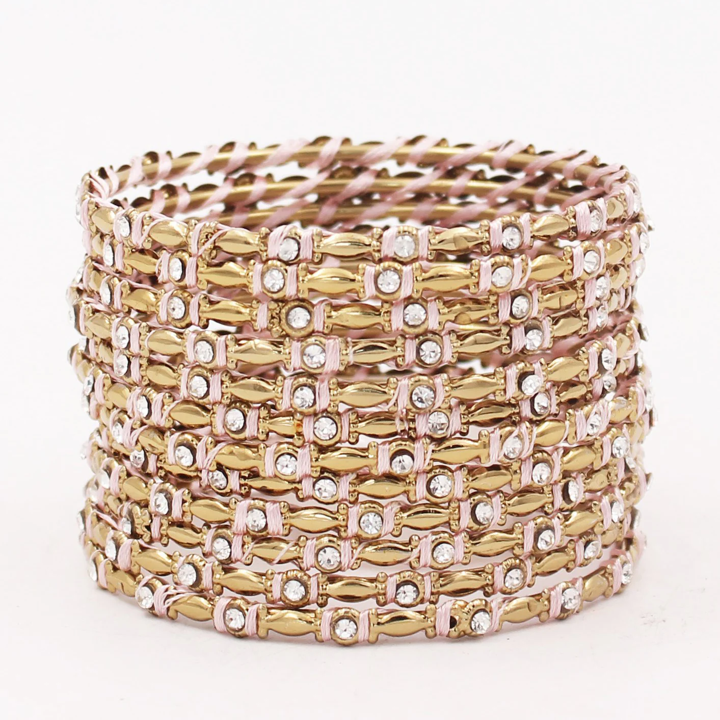 Set of 12 Thread Bangles with Stone by Leshya - Image 12