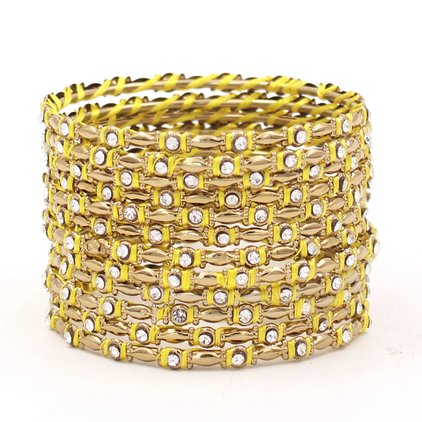 Set of 12 Thread Bangles with Stone by Leshya - Image 15