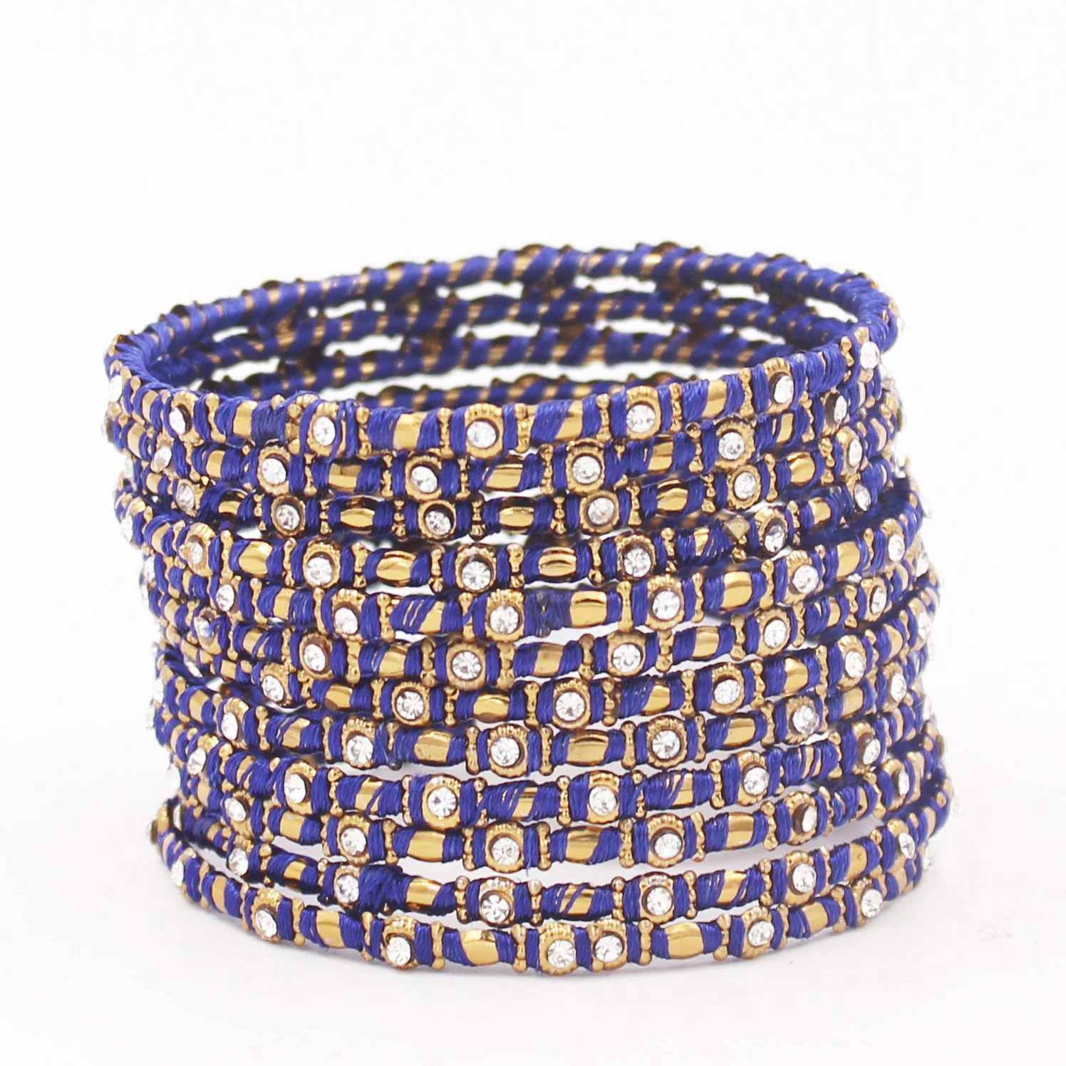 Set of 12 Thread Bangles with Stone by Leshya - Image 4