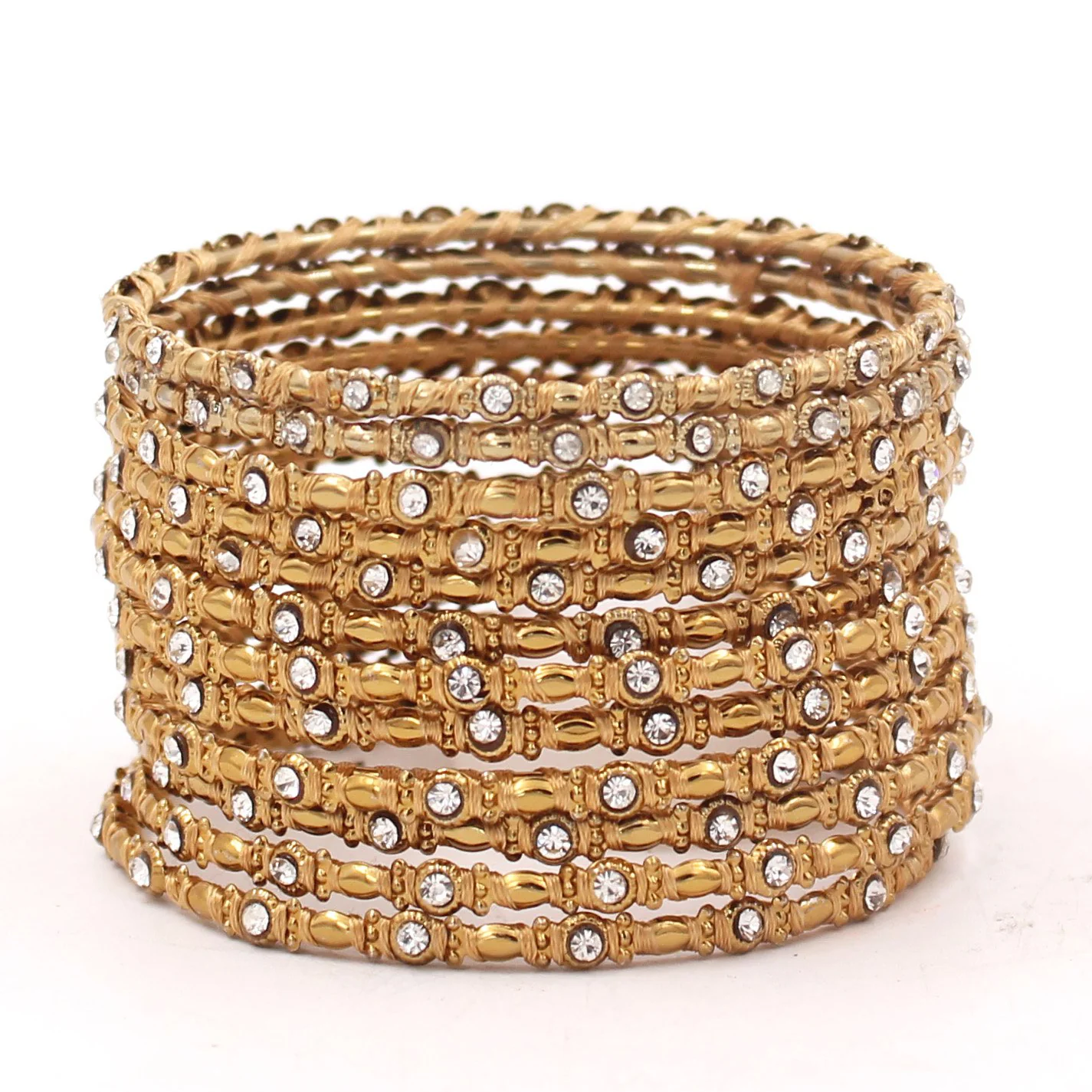 Set of 12 Thread Bangles with Stone by Leshya - Image 6