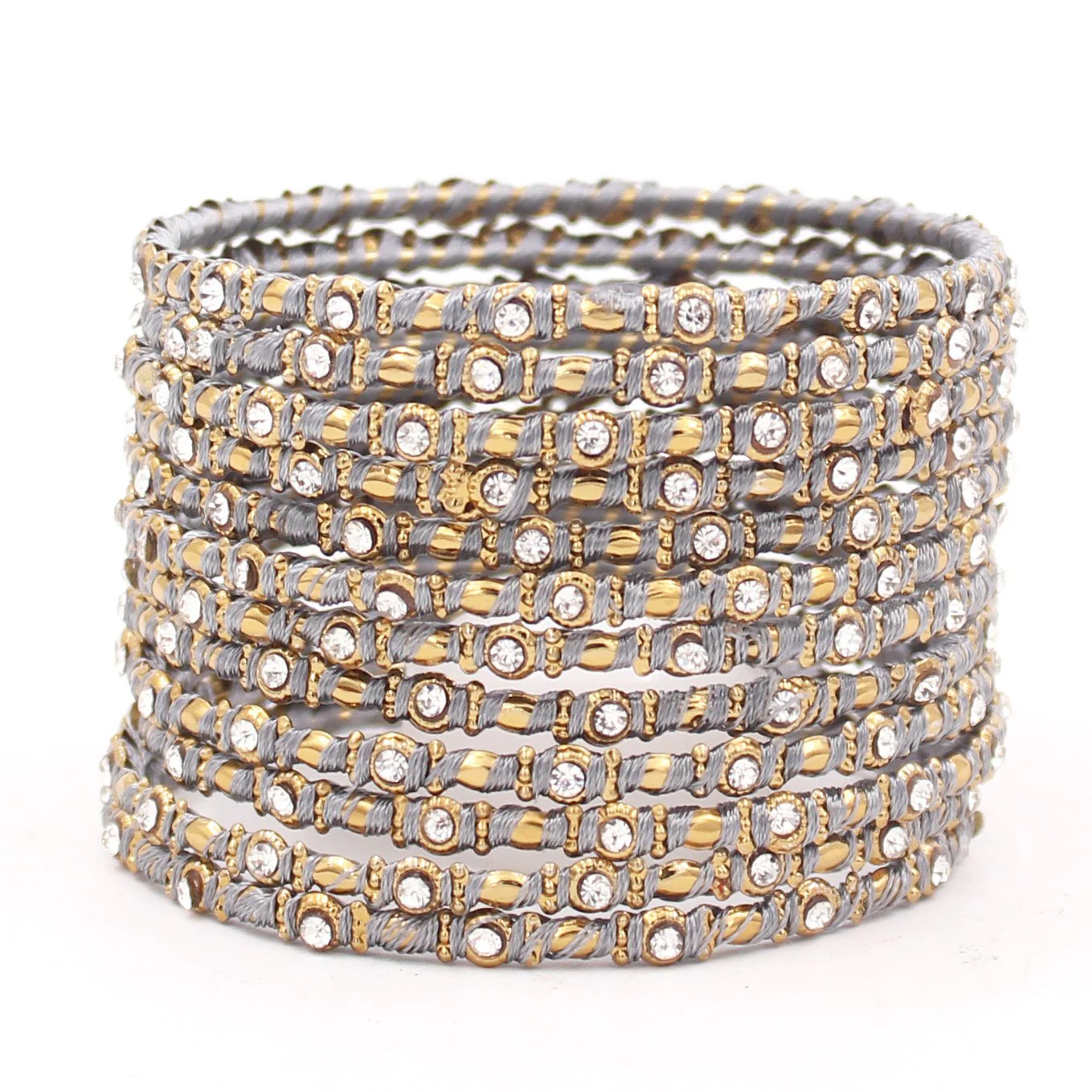 Set of 12 Thread Bangles with Stone by Leshya - Image 8
