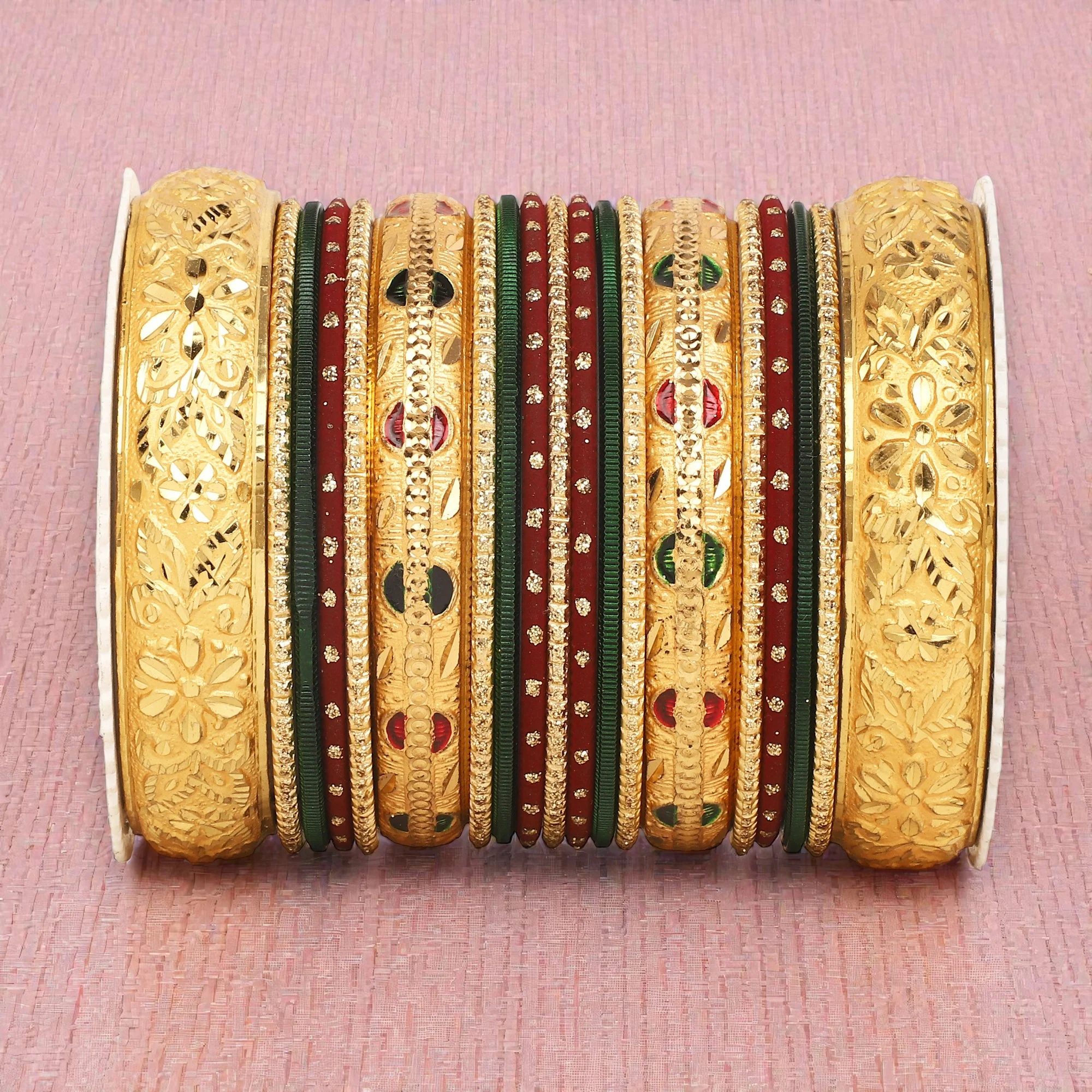 Set of 19 Gold Guarantee bangle set by Leshya - Image 2