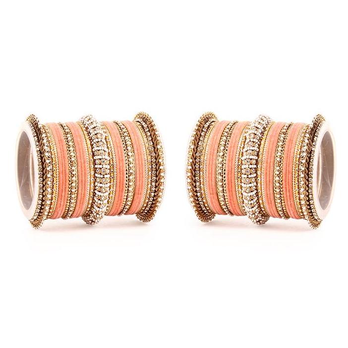 Set of 2 Beautiful Velvet Bangle And Pearl Bangle Set - Image 14