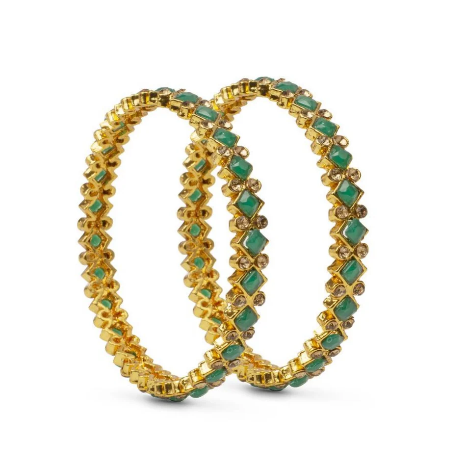 Set of 2 Brass tone bracelets by Leshya - Image 3