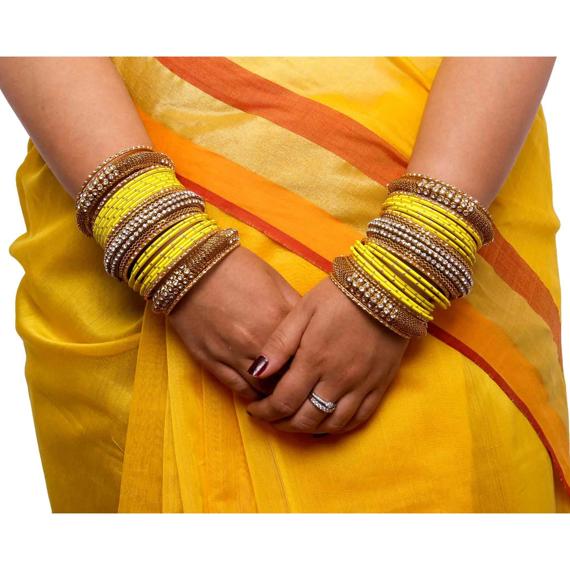 Set of 2 Bridal Jaali Work Bangle Set - Image 2