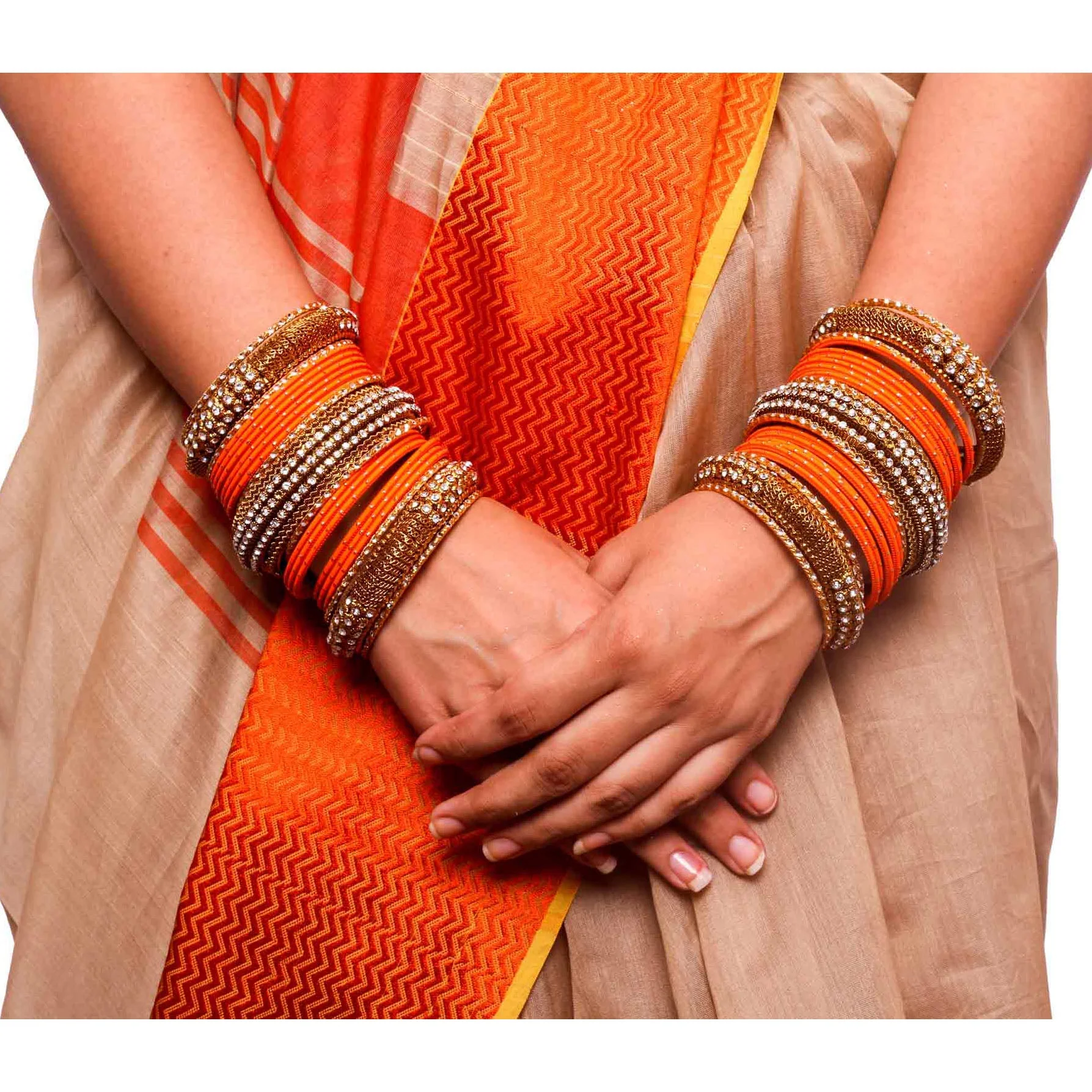 Set of 2 Bridal Jaali Work Bangle Set - Image 7