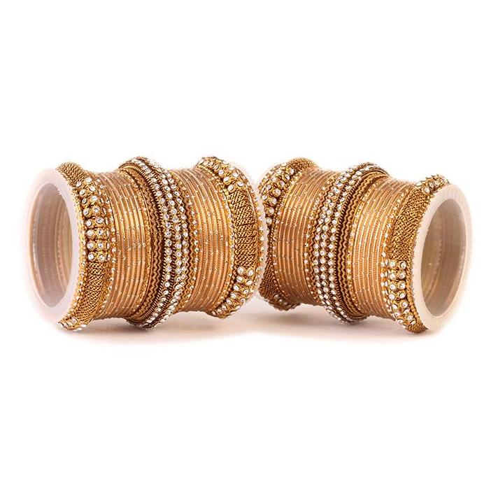 Set of 2 Bridal Jaali Work Bangle Set - Image 11