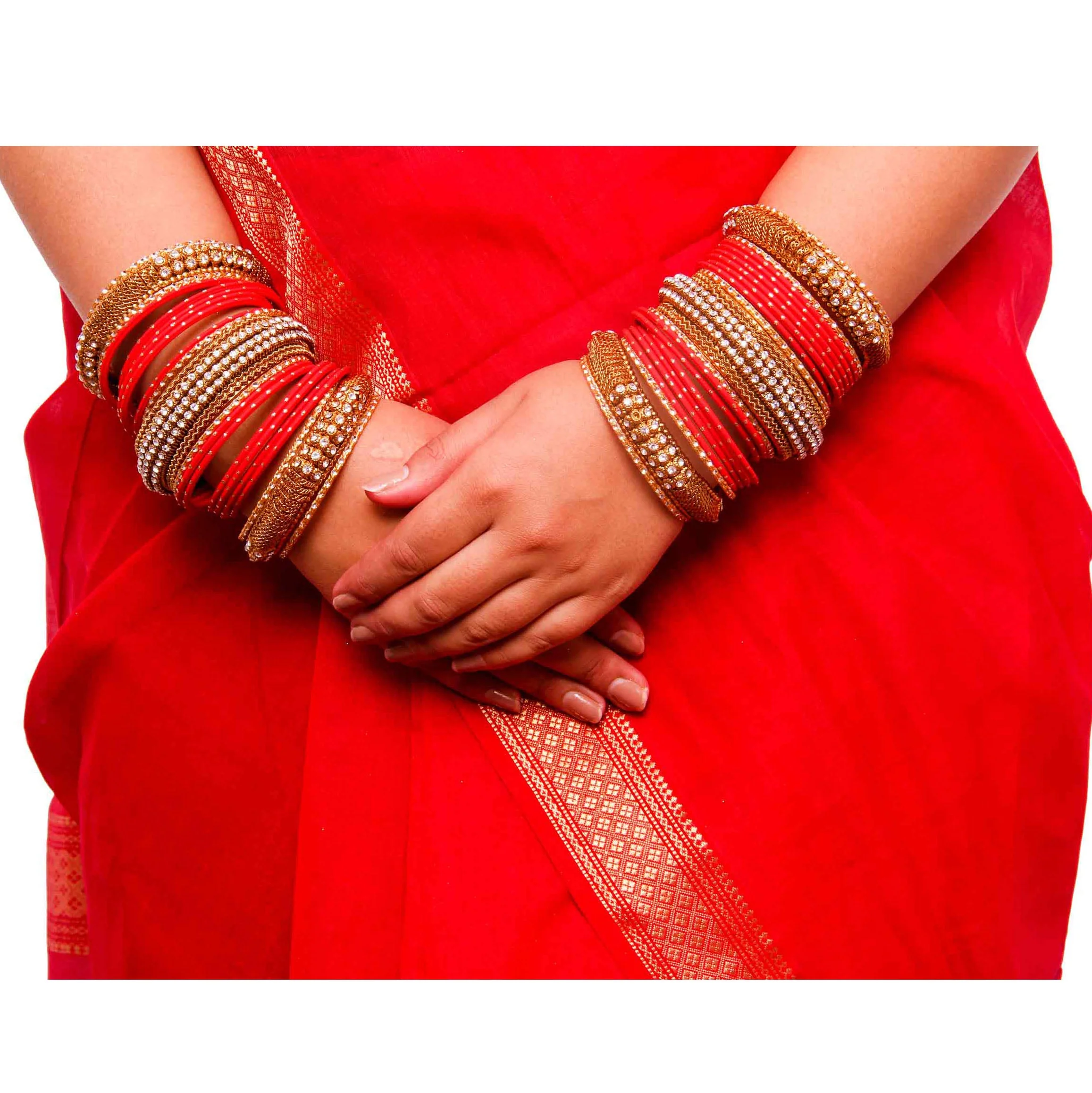 Set of 2 Bridal Jaali Work Bangle Set - Image 5