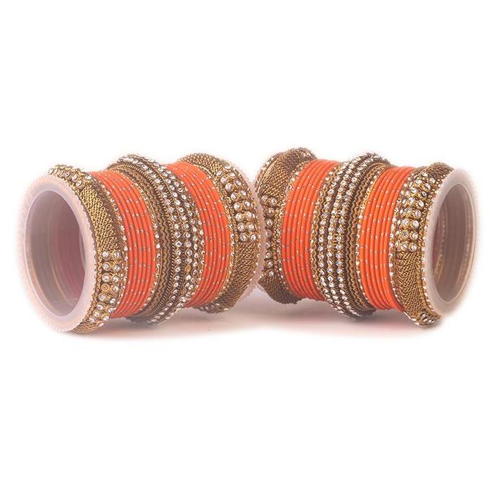 Set of 2 Bridal Jaali Work Bangle Set (Plus Size) - Image 4