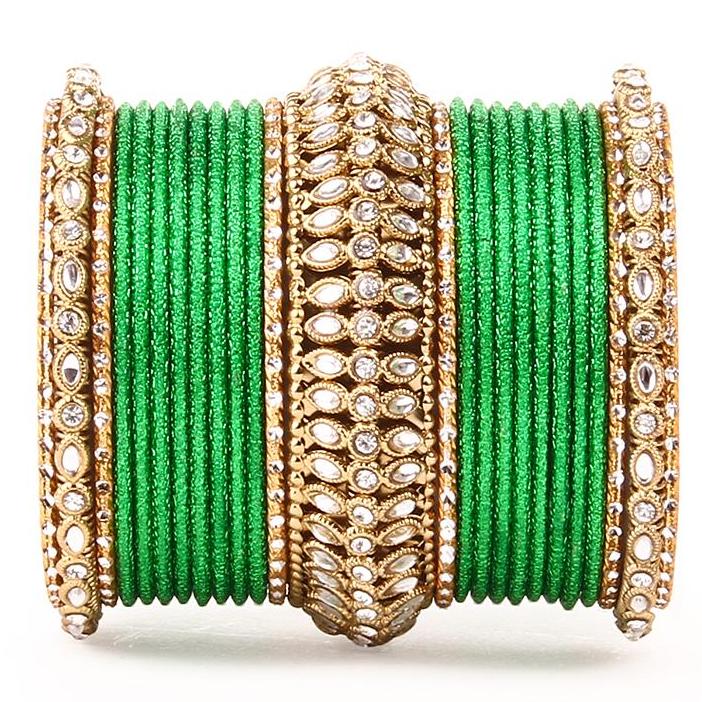 Set of 2 Bridal Kundan Bangle Set - Image 2
