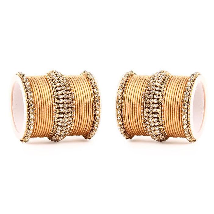 Set of 2 Bridal Kundan Bangle Set - Image 13
