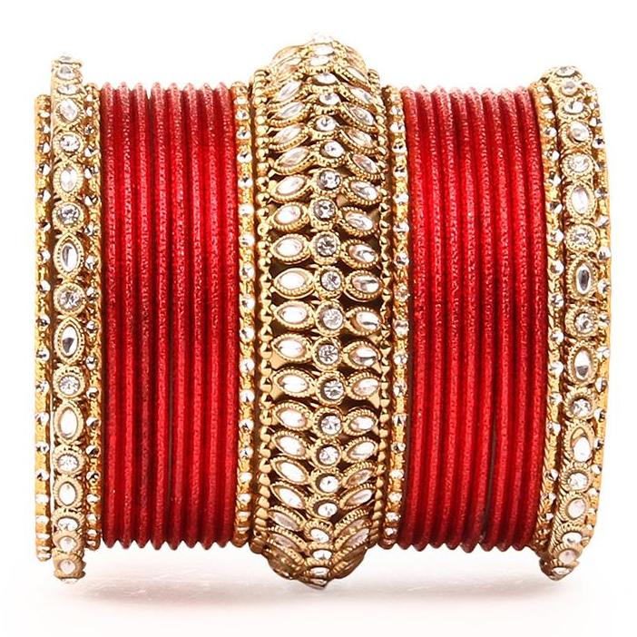 Set of 2 Bridal Kundan Bangle Set - Image 6