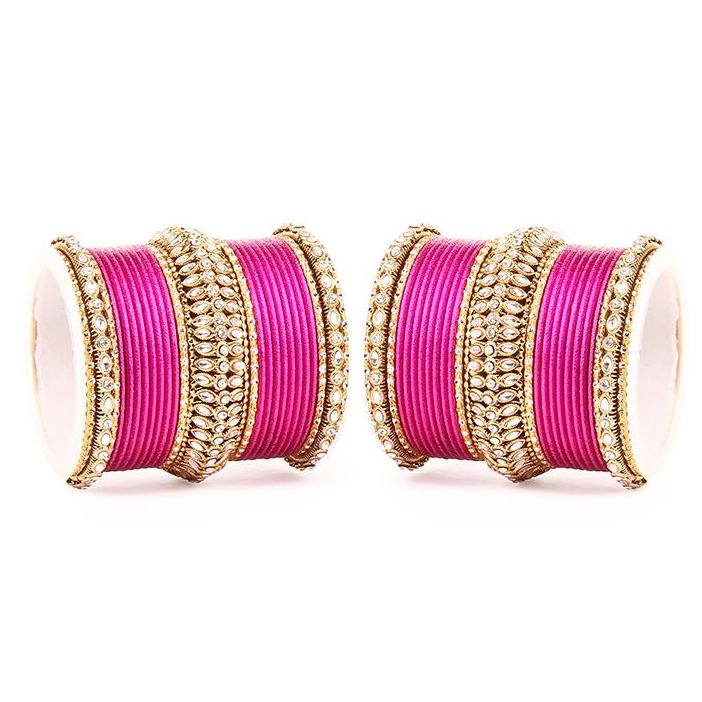 Set of 2 Bridal Kundan Bangle Set - Image 3