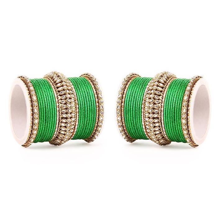 Set of 2 Bridal Kundan Bangle Set - Image 5