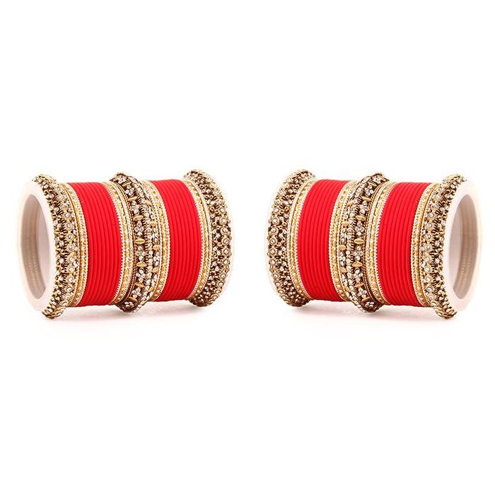 Set of 2 Bridal Matte Textured Bangle Set - Image 10