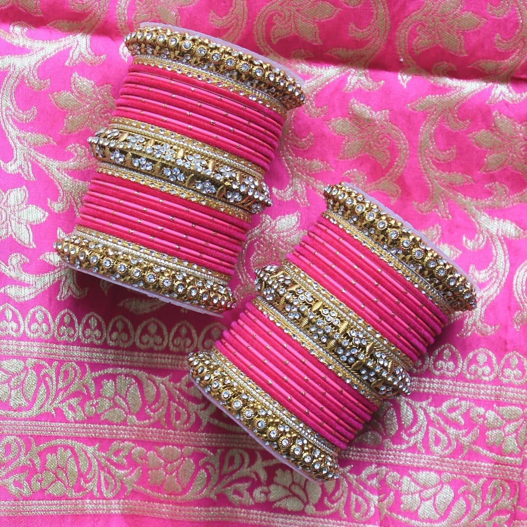 Set of 2 Bridal Matte Textured Bangle Set - Image 7