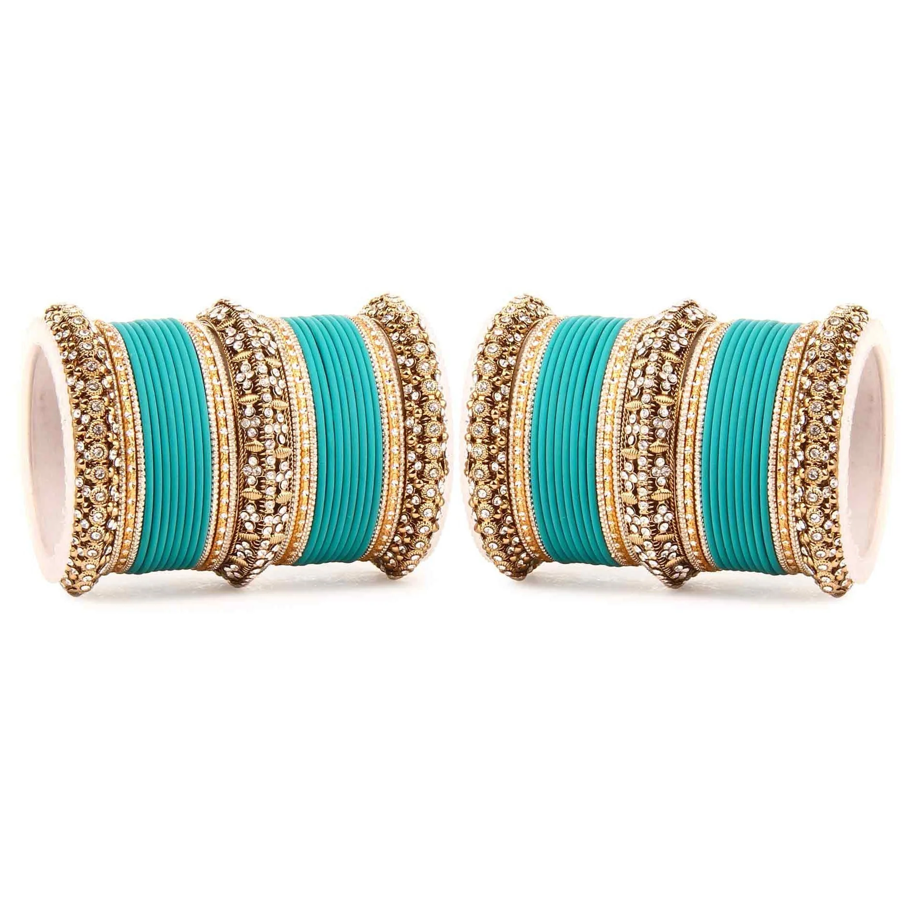 Set of 2 Bridal Matte Textured Bangle Set - Image 14