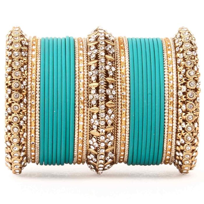 Set of 2 Bridal Matte Textured Bangle Set - Image 15