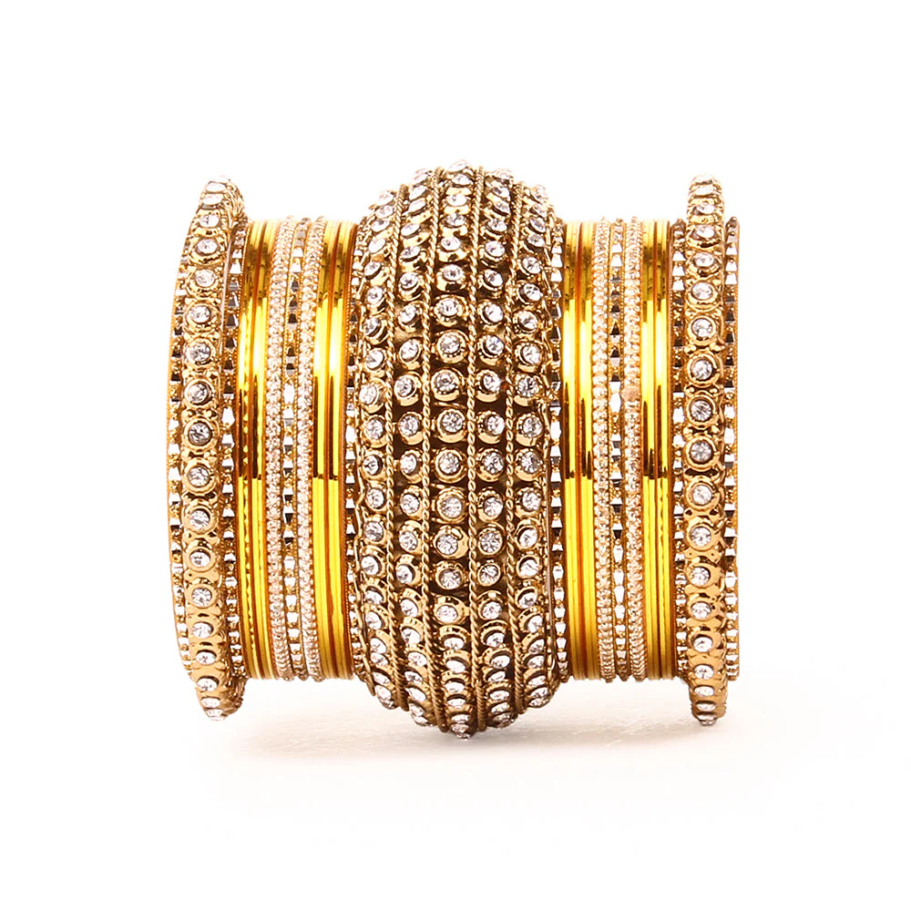 Set of 2 Colored Chakri Shining Bangle Set - Image 15