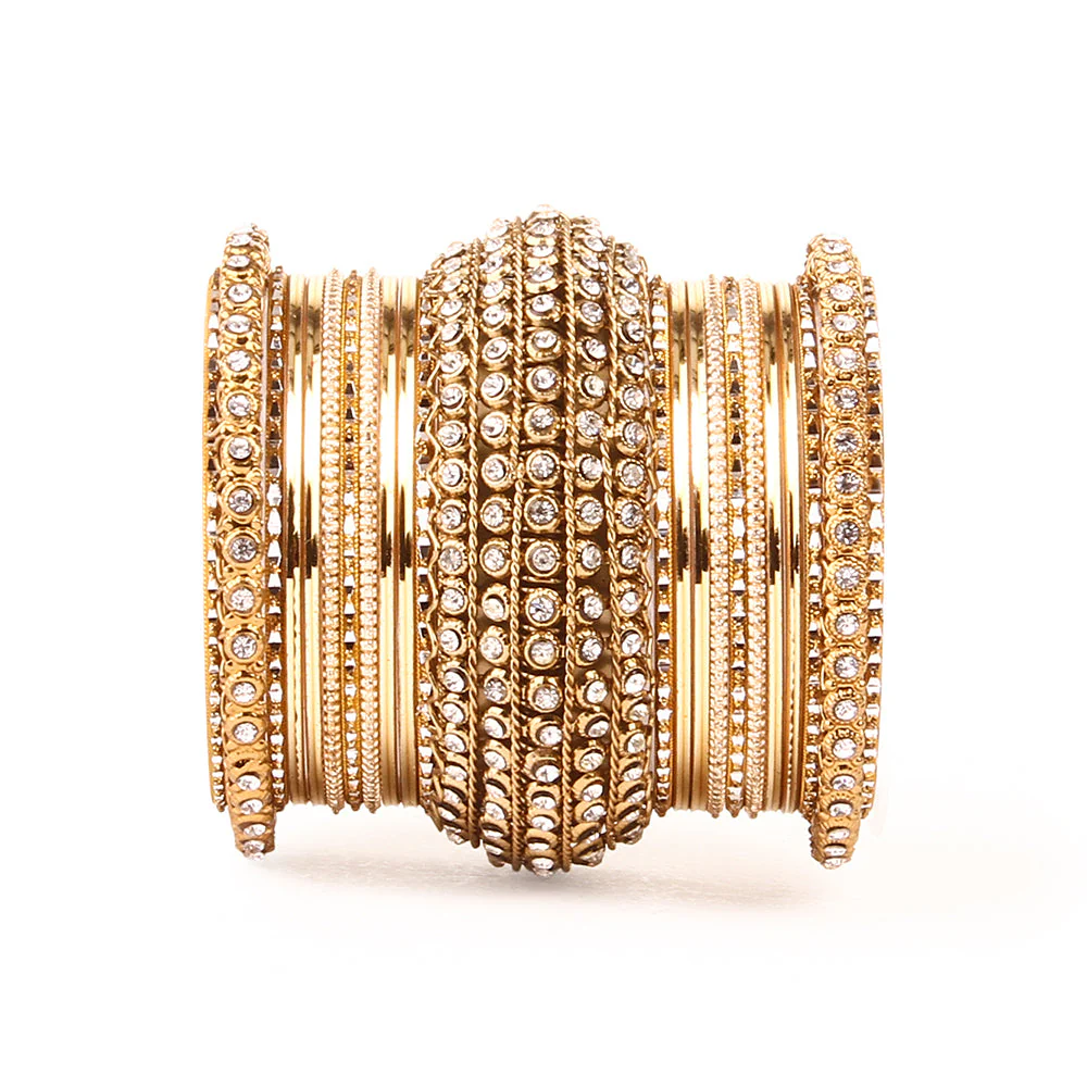 Set of 2 Colored Chakri Shining Bangle Set - Image 5
