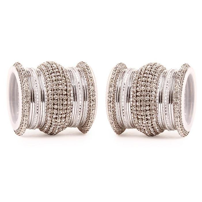 Set of 2 Colored Chakri Shining Bangle Set - Image 8