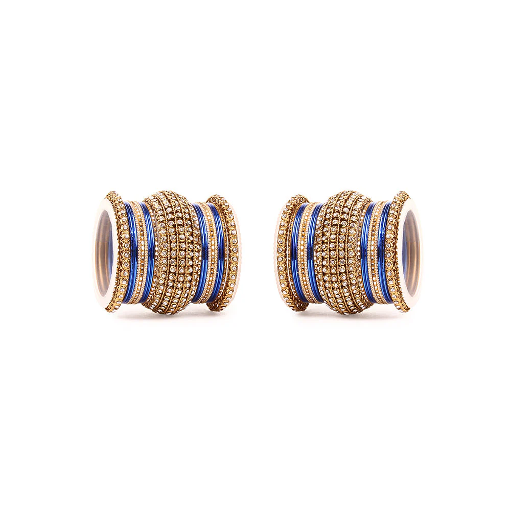 Set of 2 Colored Chakri Shining Bangle Set - Image 16