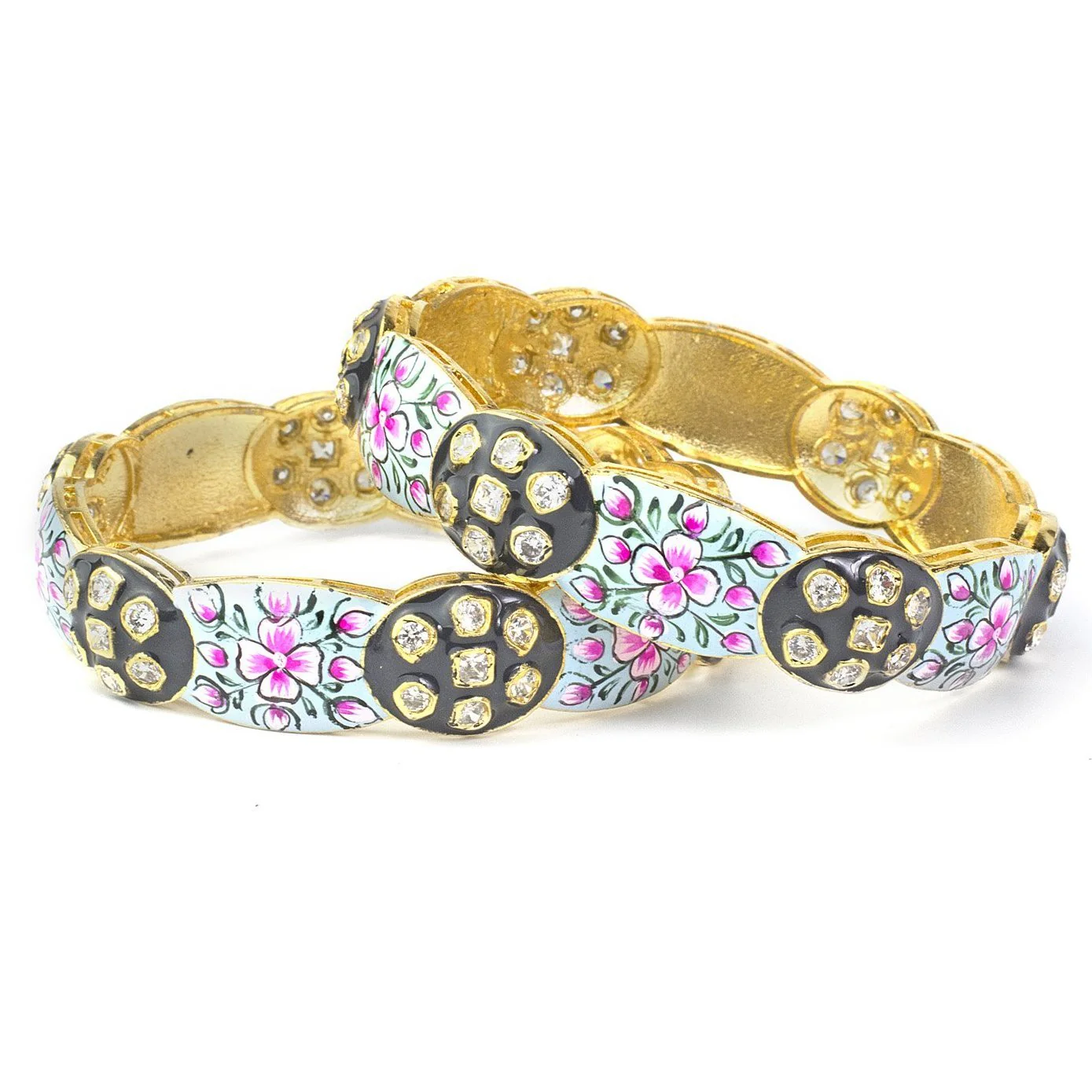 Set of 2 Daily Stone Bracelets with Hand-painted enamel by Leshya - Image 3