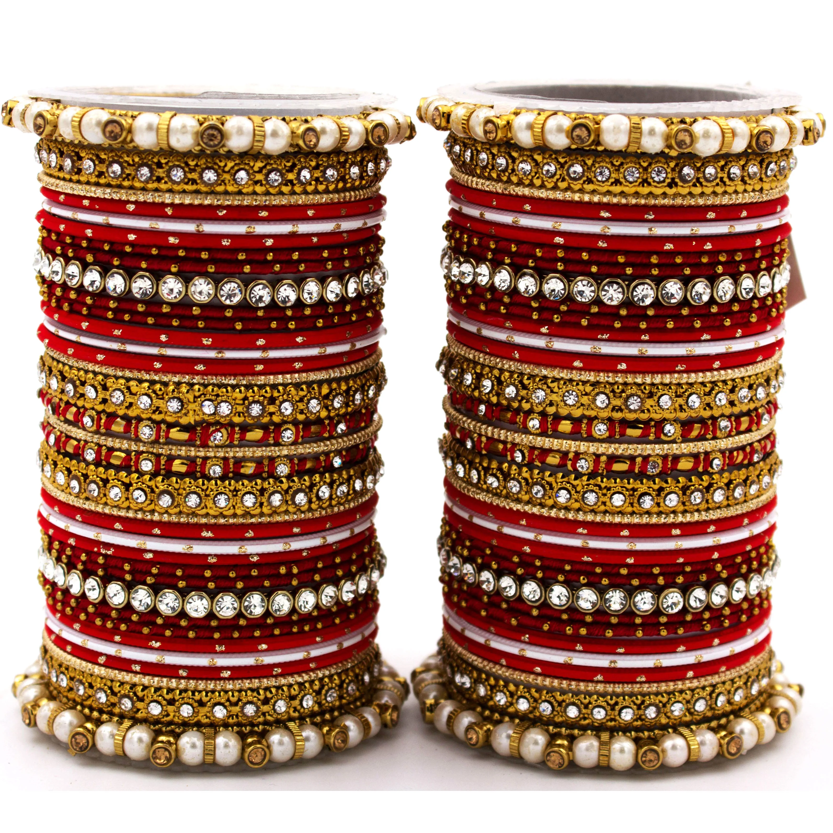 Set of 2 Fancy Bridal Bangle sets by Leshya - Image 11