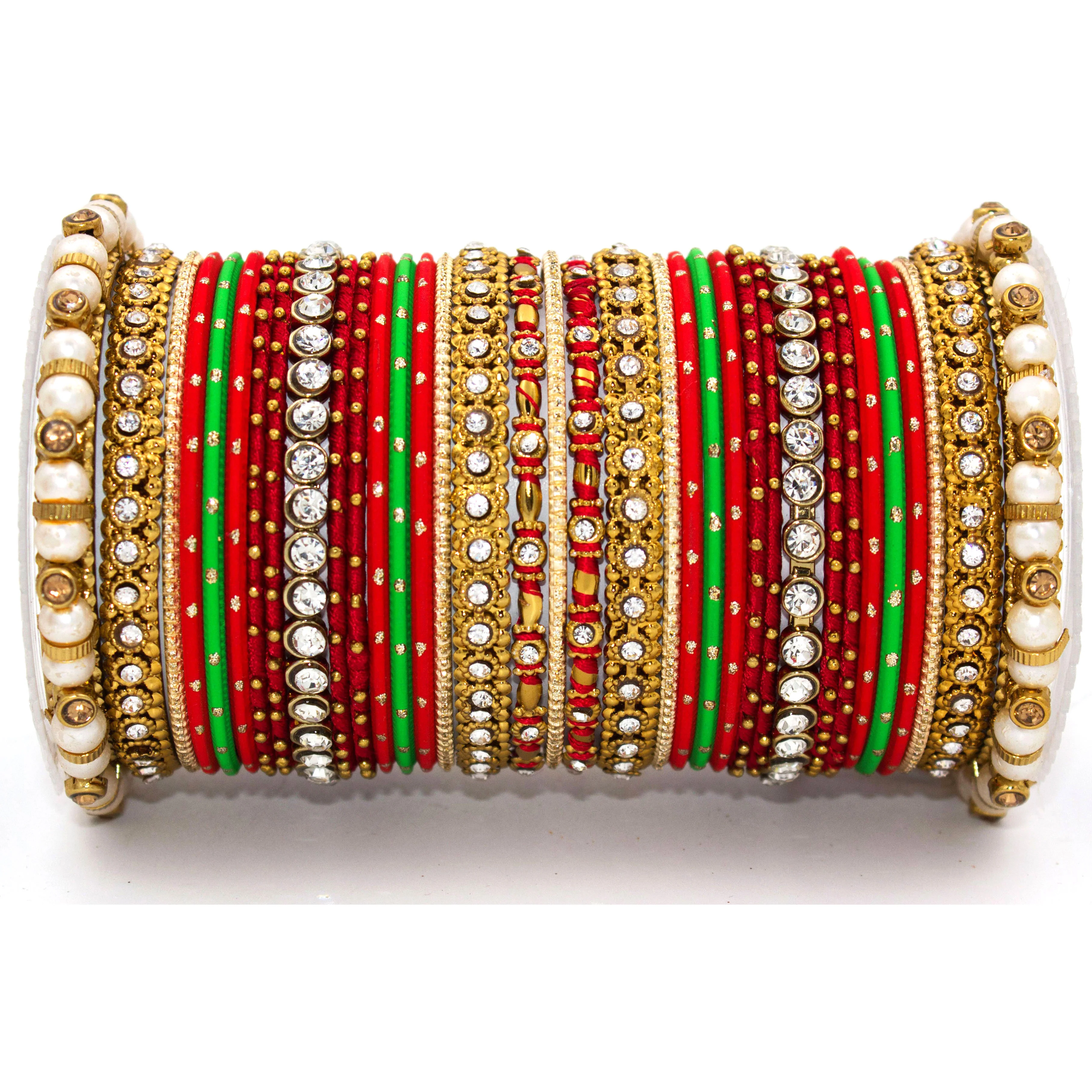 Set of 2 Fancy Bridal Bangle sets by Leshya - Image 3