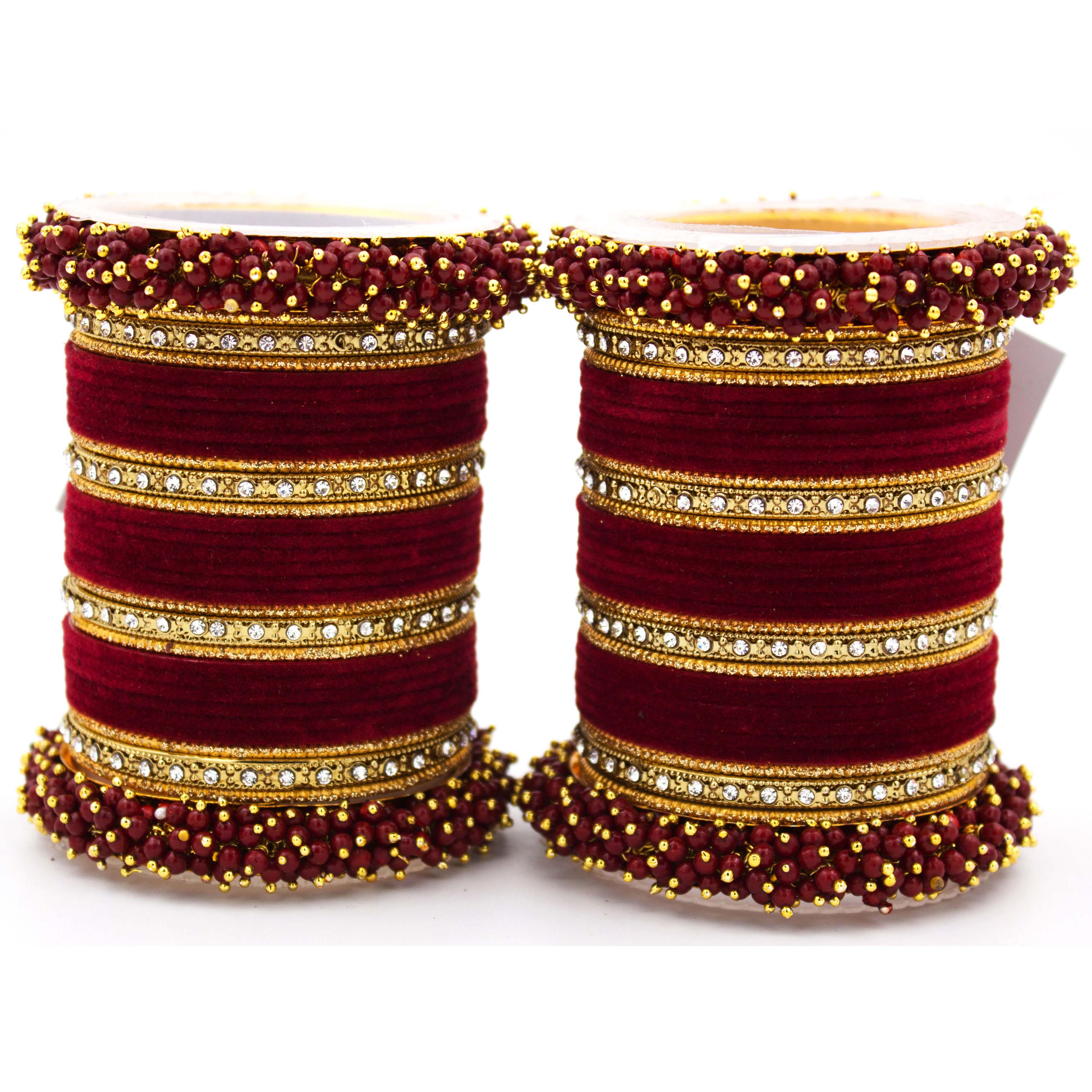 Set of 2 Fancy Bridal Bangle sets by Leshya - Image 11