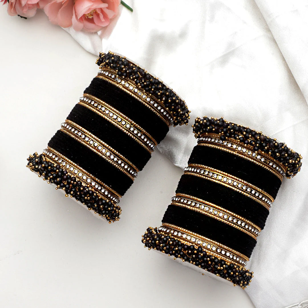 Set of 2 Fancy Bridal Bangle sets by Leshya - Image 3
