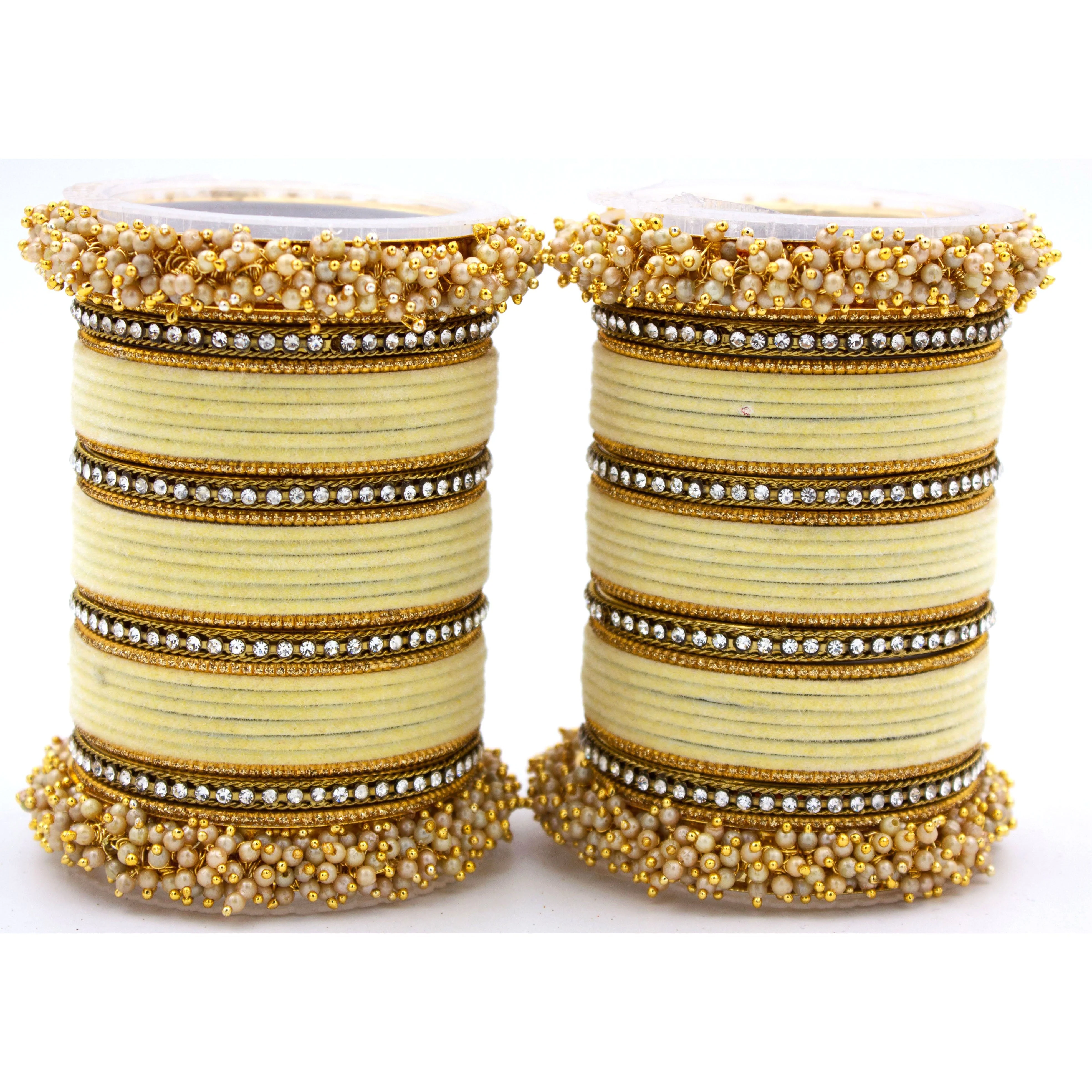 Set of 2 Fancy Bridal Bangle sets by Leshya - Image 9