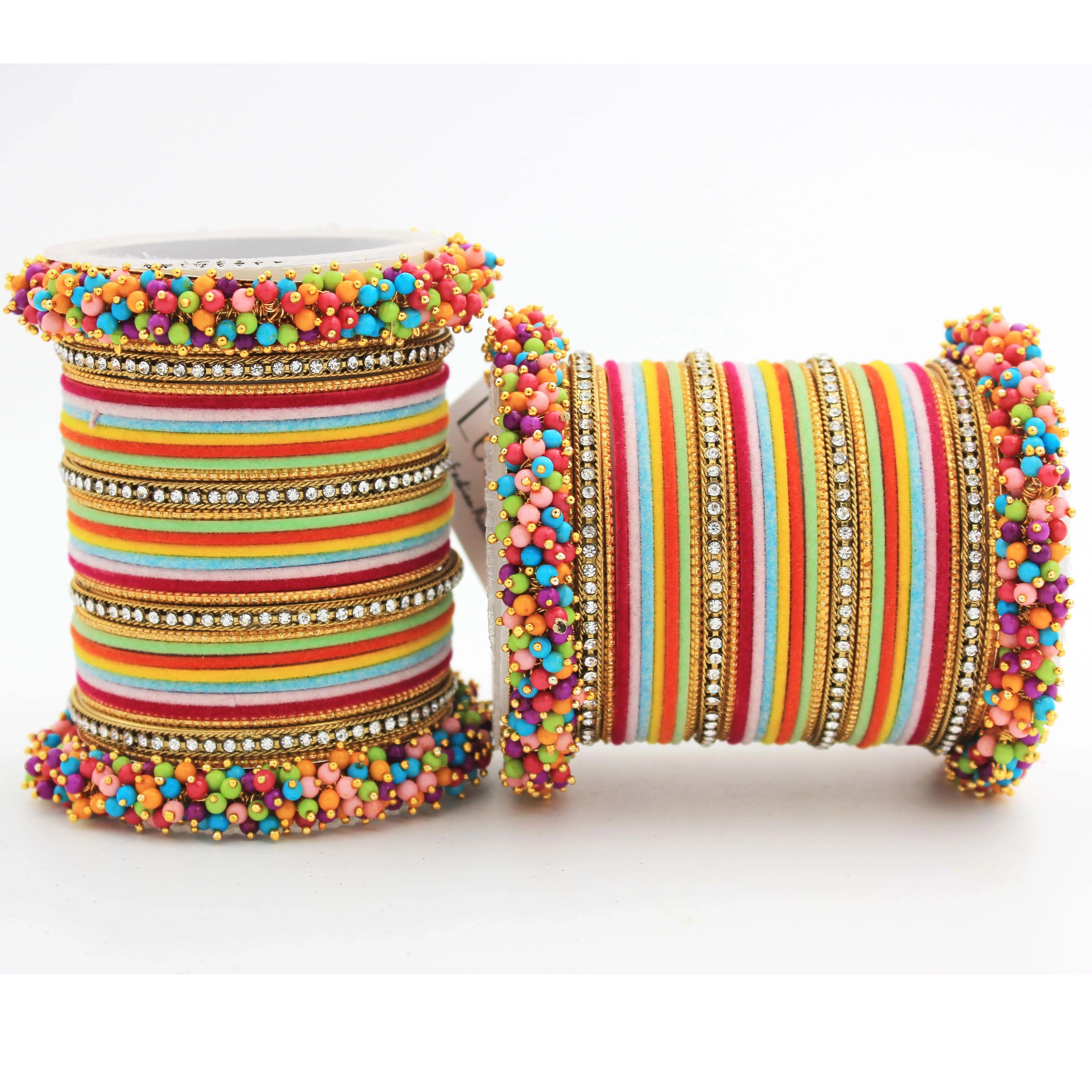 Set of 2 Fancy Bridal Bangle sets by Leshya - Image 7