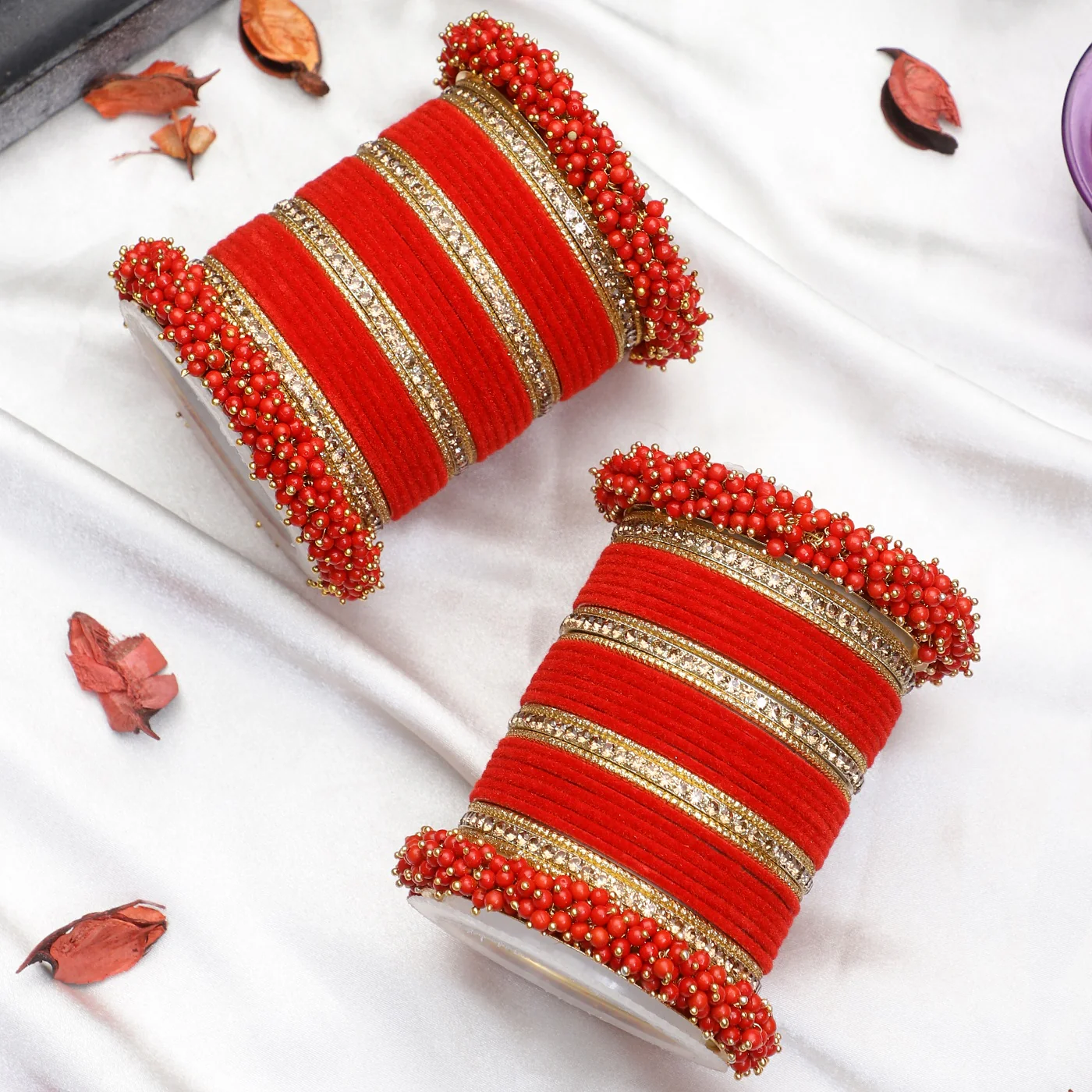Set of 2 Fancy Bridal Bangle sets by Leshya - Image 3