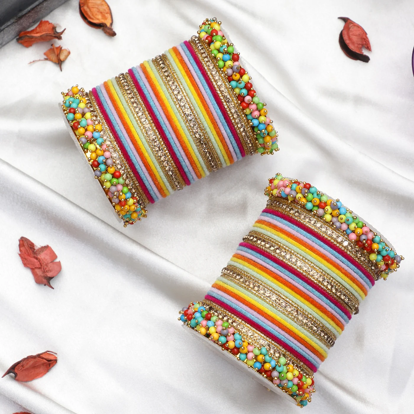 Set of 2 Fancy Bridal Bangle sets by Leshya - Image 4